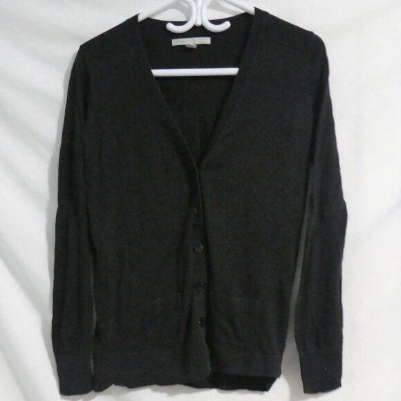 OLD NAVY | medium | Black V-Neck Lightweight Cardigan | 2 Small Pockets - Picture 1 of 16